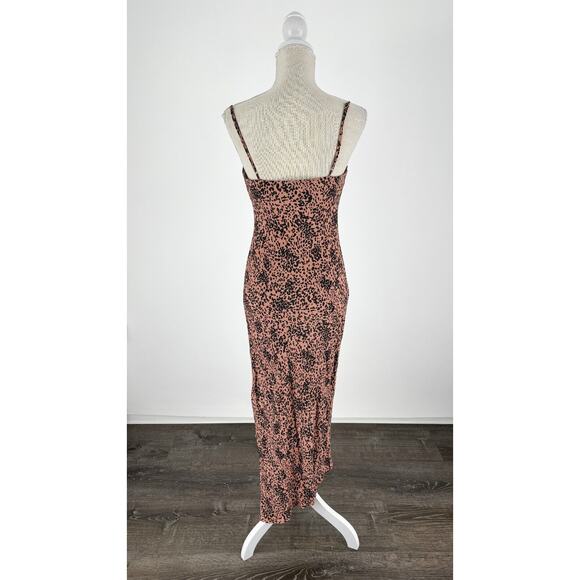 Lovestitch Womens Animal Print Cowl Neck Sleeveless Maxi Dress Size Small NWT - Picture 3 of 11